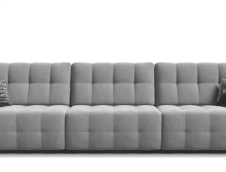 Диван Босс ХО Макс Велюр Монолит сталь / Дымчатый Крафт