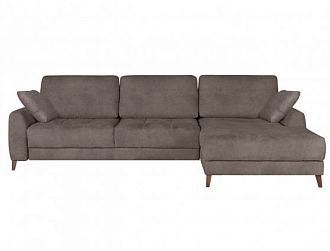 Угловой диван Монако с канапе 85/19, Коричневый, Ткань Tornado Stone Home Collection
