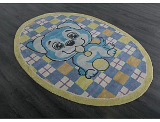 Индийский ковер из хлопка «HAPPY DAY» HX5-0L-BLU-GRN(Oval) Мир ковров