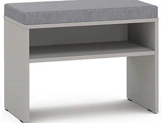 Банкетка Челси,Римини серая с подушкой