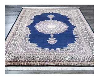 Иранский ковер из шёлка и модала «MASTERPIECE QUM» 010-21-TORANJ-NAVY 202 x 303 см Мир ковров