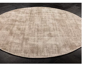 Индийский ковер из арт-шёлка «CROSS SPEСIAL» A037-LT.BEIGE(Round) Мир ковров