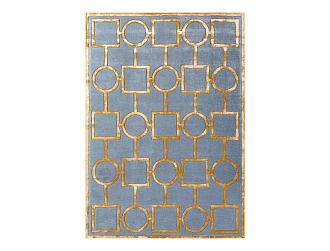 Индийский ковер из шерсти, арт-шёлка и хлопка «GEOMETRIC» G1-COLOR2 165 x 235 см Мир ковров