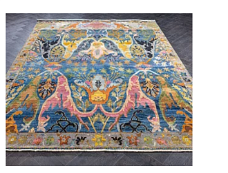 Индийский ковер из шерсти «ZIEGLER VINTAGE» AC228-BLU-MIX(276x375) 276 x 375 см Мир ковров