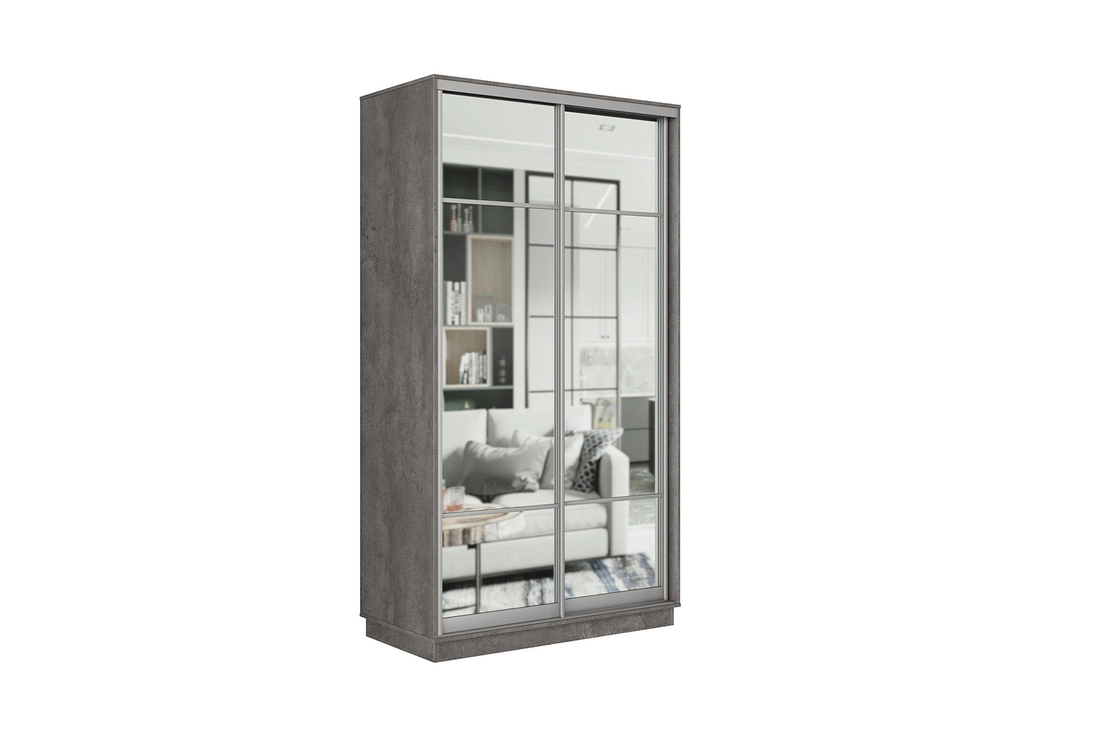 Шкаф-купе двухдверный Эридан бетон