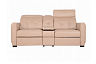 Диван Торонто 2р с баром , Бежевый, Кожа Madras Canvas