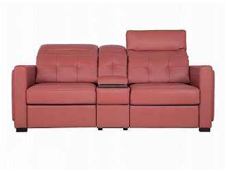 Диван Торонто 2р с баром , Красный, Кожа Madras Rozetta Home Collection
