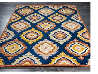 Индийский ковер из шерсти «VIBRANT» 2144E-NAVY-BLUE 200 x 290 см Мир ковров