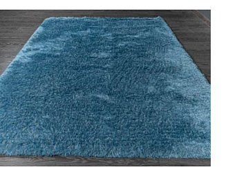 Индийский ковер из полиэстера и хлопка «SHAGGY LUXE» PSR17004-BLUE 190 x 290 см Мир ковров