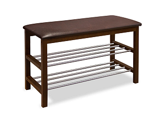 Банкетка SR-0628 темный орех / коричневый