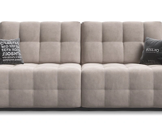Диван Босс ХО Велюр Монолит латте / Снежная Сонома