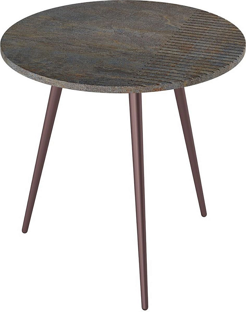 Стол журнальный Рикон Страйп,ножки бордовые