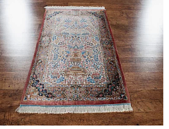 Иранский ковер из шёлка «QOM» 12-621/S-IR 75 x 115 см Мир ковров