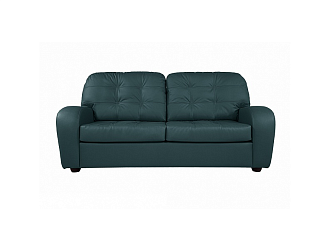 Диван Сидней 2 р, Бирюзовый, Кожа Madras Luna Home Collection