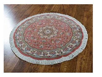 Иранский ковер из шерсти и шёлка «TABRIZ IR» 8-475-IR(Round) 100 x 100 см Мир ковров