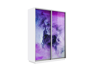 Шкаф-купе 2-х дверный Нонтон фото №1011 / белый снег