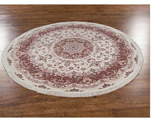 Иранский ковер из шерсти и шёлка «TABRIZ 40» 15-2A(Round) 200 x 200 см Мир ковров