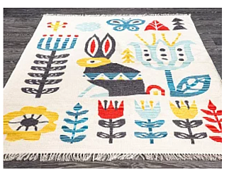 Индийский ковер из хлопка «ARCTIC KILIM» HARE-IVR-MLT Мир ковров