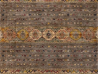 Пакистанский ковер из шерсти «SHAWL KANDI» GRAY-GRAY(122x192) 122 x 192 см Мир ковров