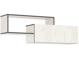 Полка 2-х ярусная Норд дуб крафт белый