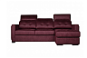 Угловой диван Торонто с канапе, Бордовый, Ткань Morello Wine