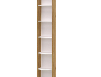 Стеллаж прямой Сохо белая торцевой