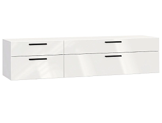 Тумба навесная под телевизор Челси белая