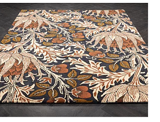 Индийский ковер из шерсти «MORRIS & CO» Artichoke Amber-Charcoal 127103 Мир ковров