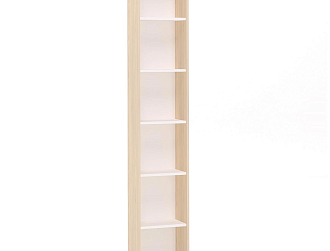 Стеллаж прямой Челси,Римини белая торцевой