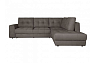 Угловой диван Модульный Брайтон с оттоманкой, Серый, Ткань Naice 06