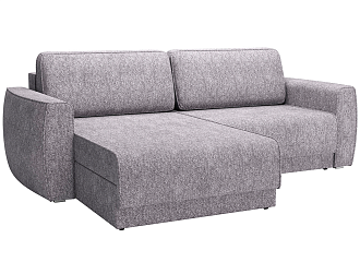 Диван угловой еврокнижка Женева светло-серый