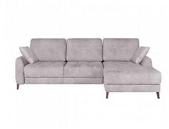Угловой диван Монако с канапе 85/19, Серый, Ткань Tornado Silver Home Collection