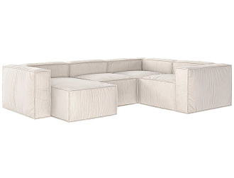 Диван Бриошь Мемори Оптимум П-образный с широкими подлокотниками