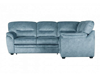 Угловой диван Атлантик с тумбой, Голубой, Ткань Goya Blue Home Collection
