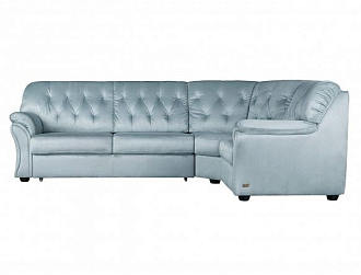 Угловой диван Ванкувер с тумбой, Серый, Ткань Aurora Mint Home Collection