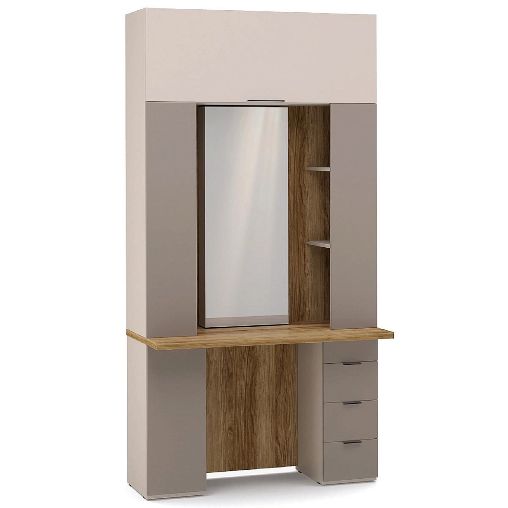 Стол туалетный Сохо беж с зеркальной секцией