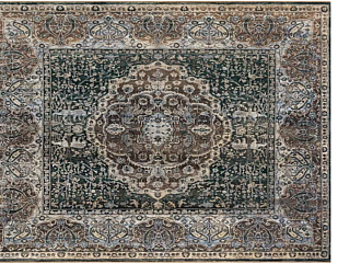 Индийский ковер из шёлка, шерсти и хлопка «VINTAGE SILK» AJ135-BLACK-MIX(276x271) 276 x 271 см Мир ковров