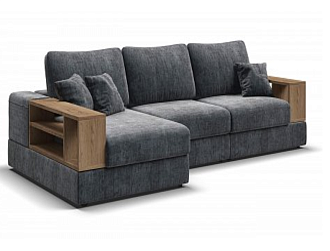 Модульный угловой диван левый BOSS MODOOL XL шенилл Gloss карбон