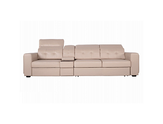 Диван Торонто 3р с баром, Бежевый, Кожа Bellagio Lama Home Collection