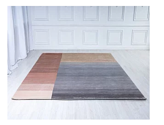 Индийский ковер из арт-шёлка «BAUHAUS» DESIGN №05-1-GREY-BROWN 255 x 305 см Мир ковров