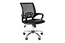 Кресло ВT_Ичэйр-304 TPУ кожзам черн/сетка черн, хром