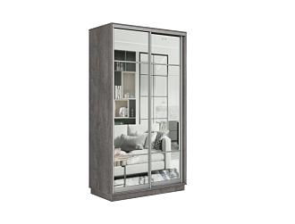 Шкаф-купе двухдверный Эридан бетон