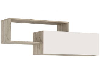 Полка 2-х ярусная Норд дуб крафт серый / кашемир