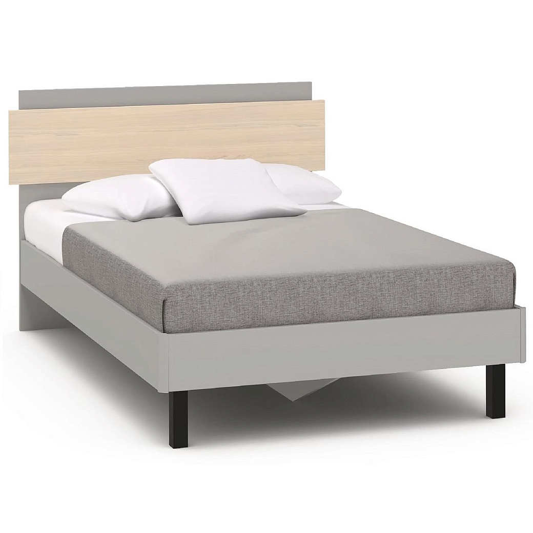 Кровать полутораспальная 120х200 Chelsea,Rimini серая