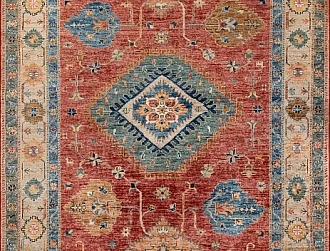 Пакистанский ковер из шерсти «KAZAK ROYAL» RED-RED(145x213) 145 x 213 см Мир ковров