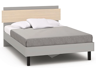 Кровать полутораспальная 140х200 Chelsea,Rimini серая