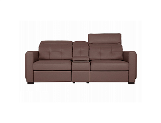 Диван Торонто 2р с баром , Коричневый, Кожа Madras Griss Home Collection