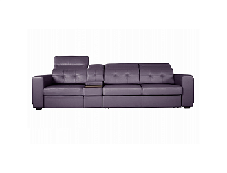 Диван Торонто 3р с баром, Фиолетовый, Кожа Bellagio Lavender Home Collection