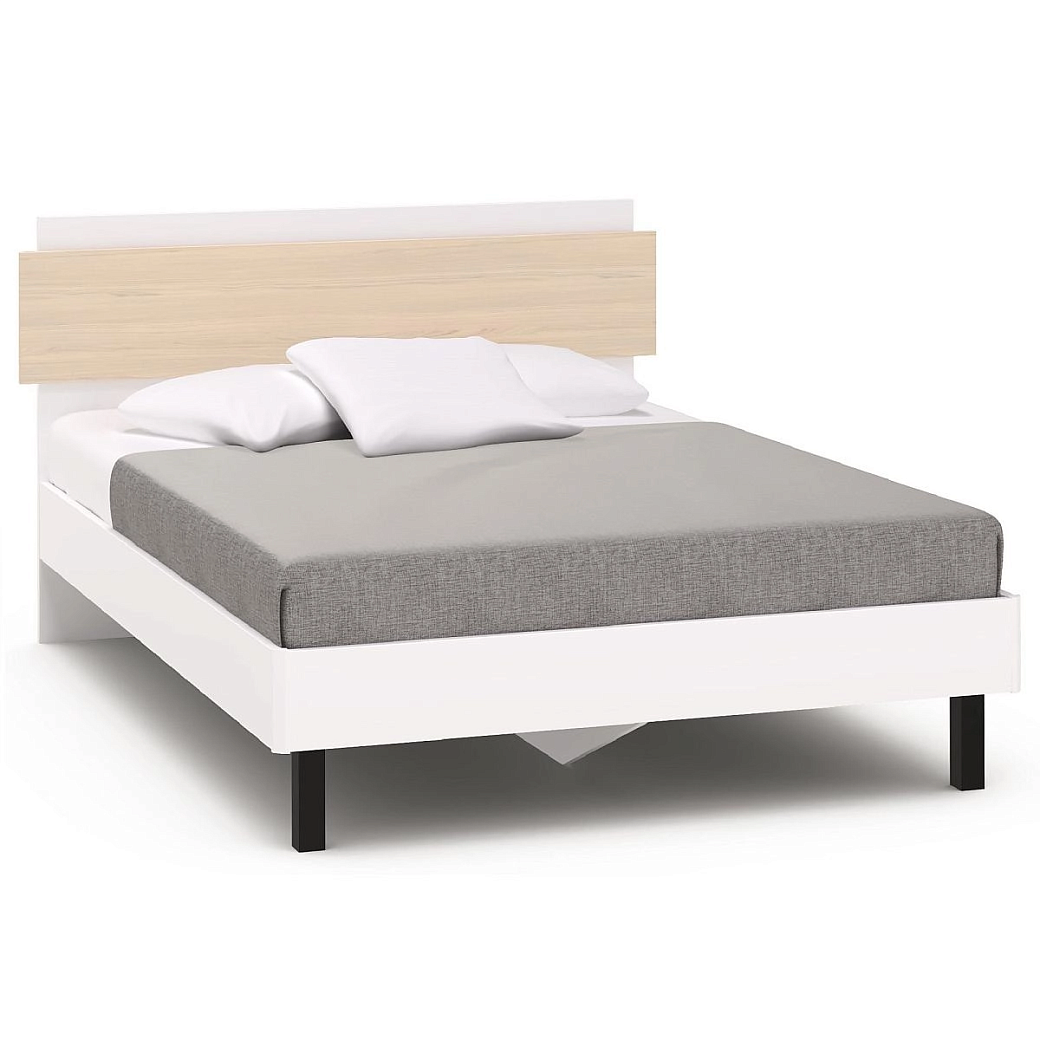 Кровать полутораспальная 140х200 Chelsea,Rimini белая