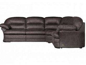 Угловой диван Брюссель с тумбой , Черный, Ткань Morello Grafit Home Collection